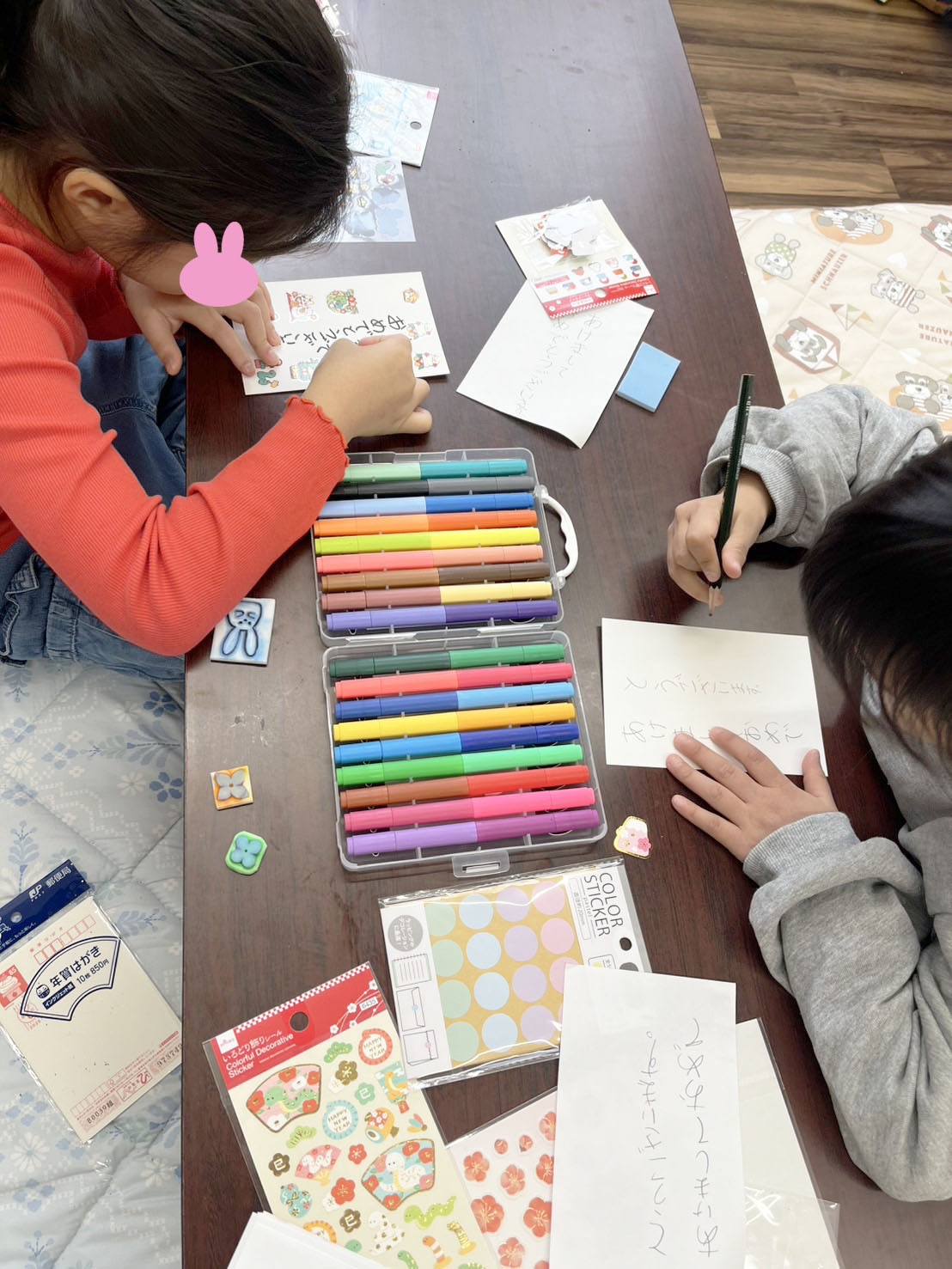 年賀状作り　その2♪